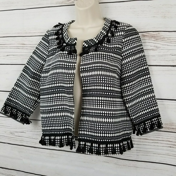 💰a.moon | Pom Pom Open Front Cardigan Blazer - Picture 3 of 6